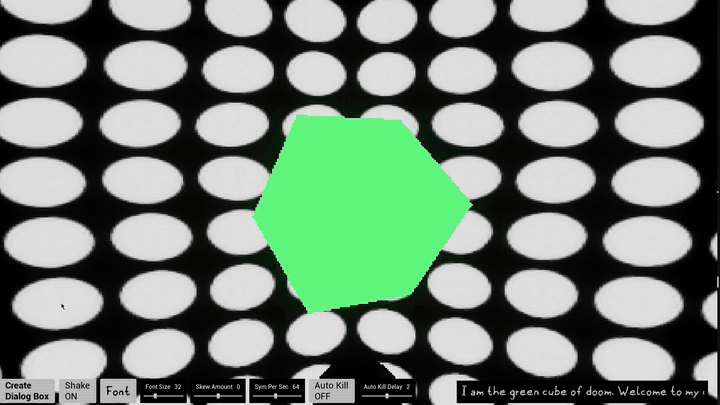 Animated Image of the Dialog Box System showcase project
