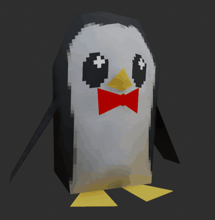 Snowboard League Pinguin Charakter Wink Animation im Hauptmenü